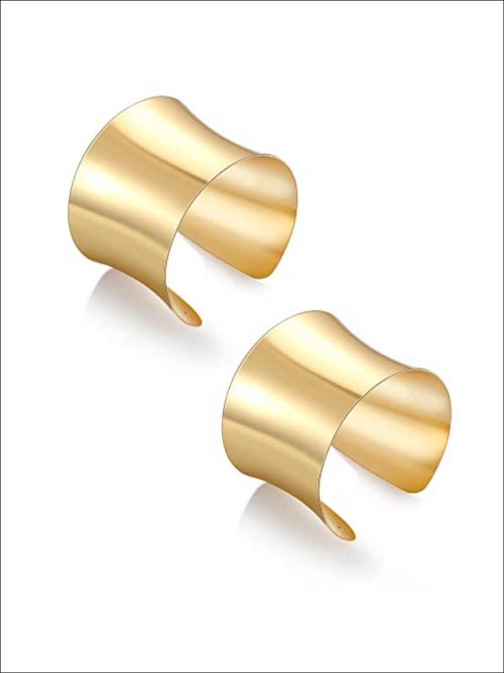 Adjustable Open Cuff Bangle Bracelet Set of 2 Wide Copper